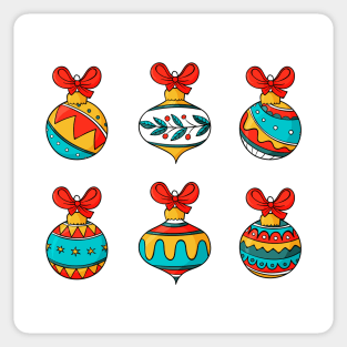 Hand Drawn Christmas balls ornament Sticker